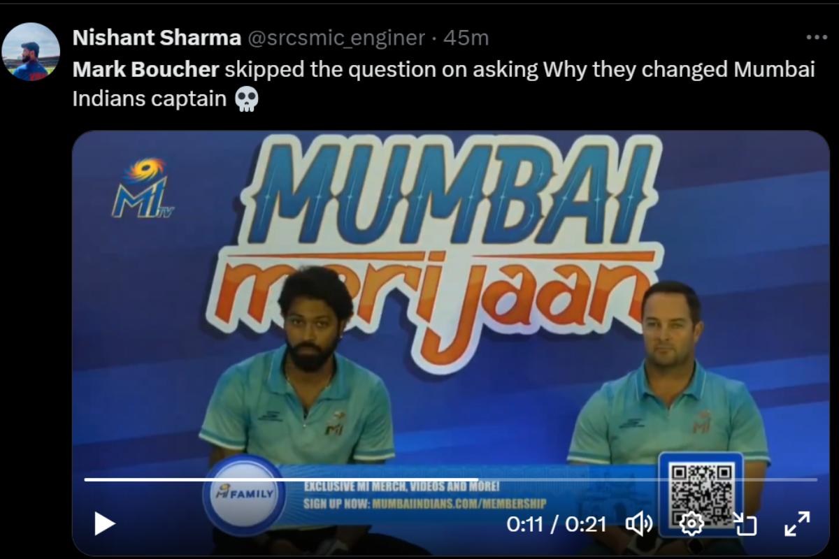 Mark Boucher and Hardik Pandya at the press conference