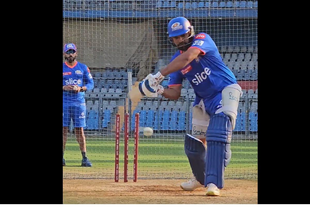 Rohit Sharma in training