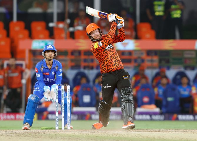 Heinrich Klaasen's 80 off 34 balls propelled SunRisers Hyderabad to 277 for 3 against Mumbai Indians on Wednesday
