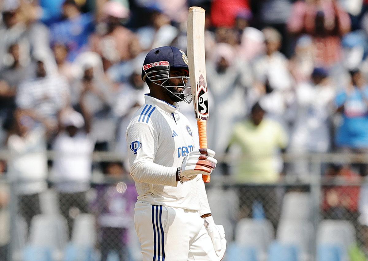 Rishabh Pant celebrates his half-century.