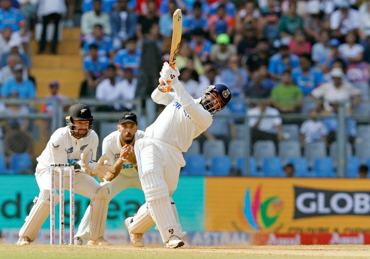 Rishabh Pant hit half-centuries in both innings of the 3rd Test match against New Zealand in Mumbai last week