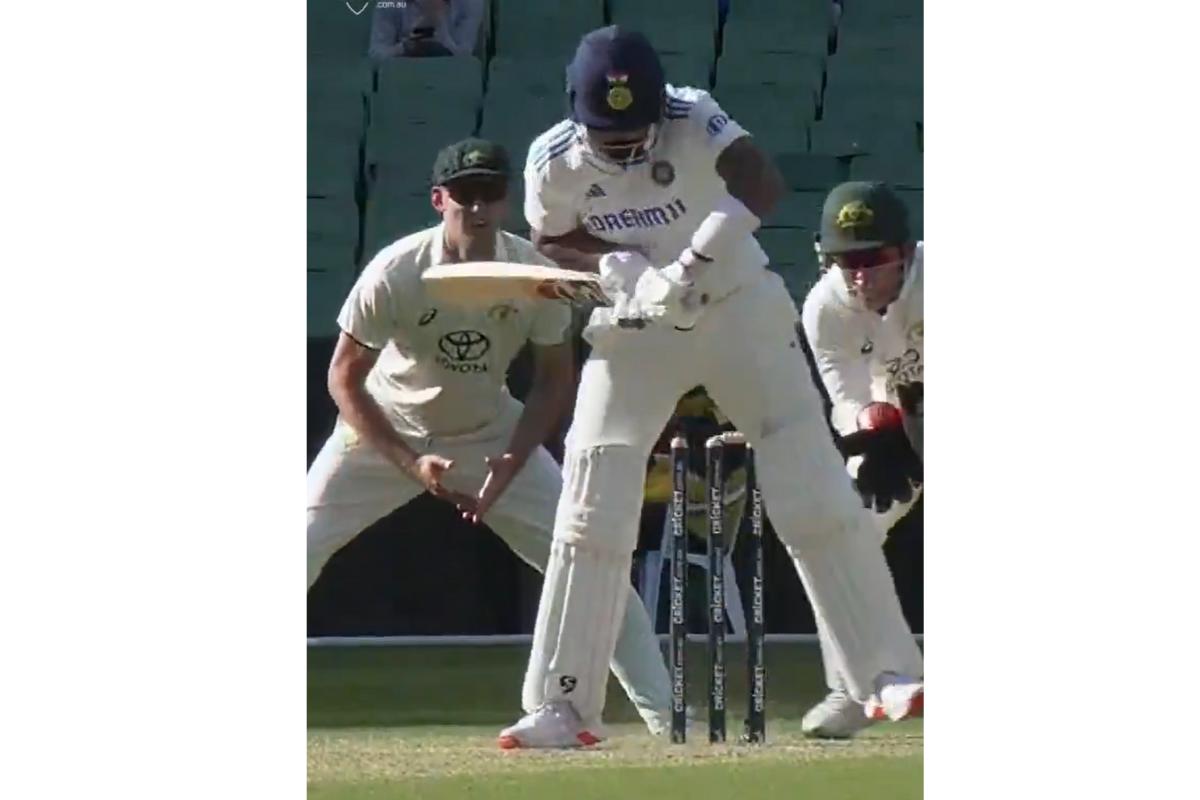 KL Rahul gets bowled between his legs by Corey Rocchiccioli