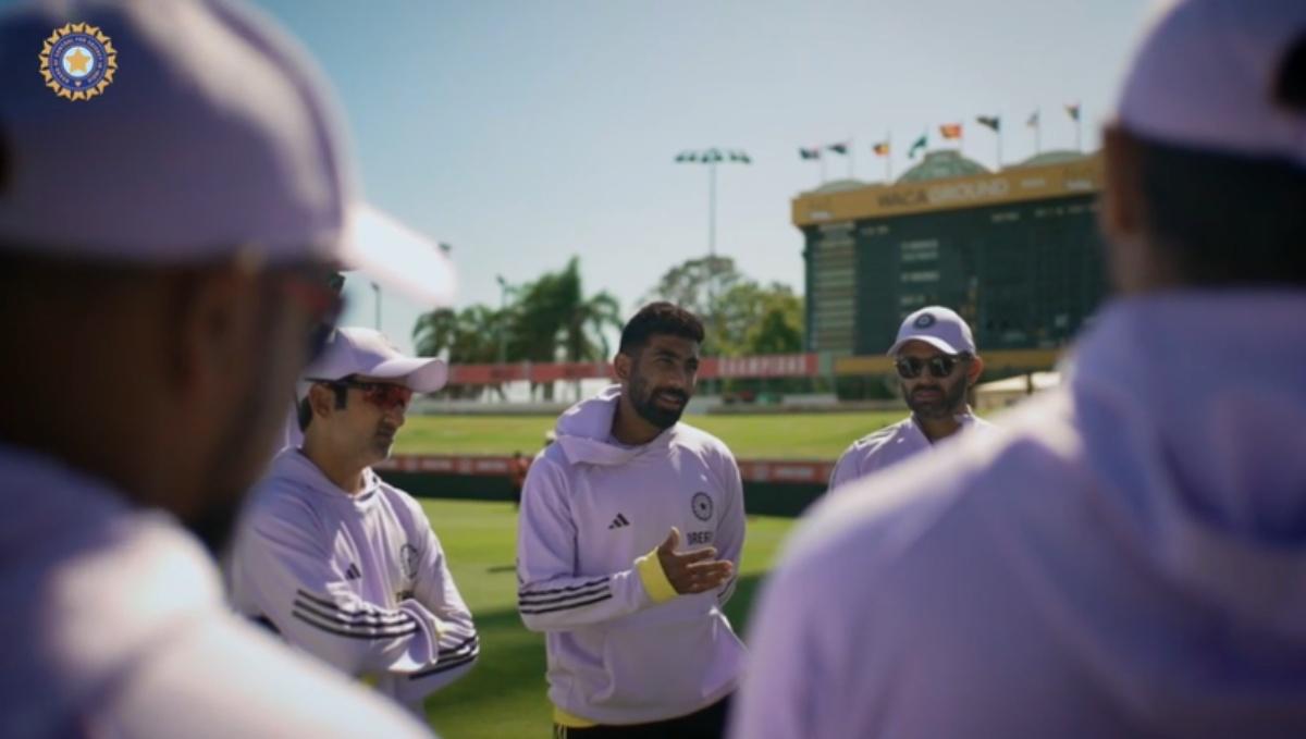 Jasprit Bumrah with Abhishek Nayar