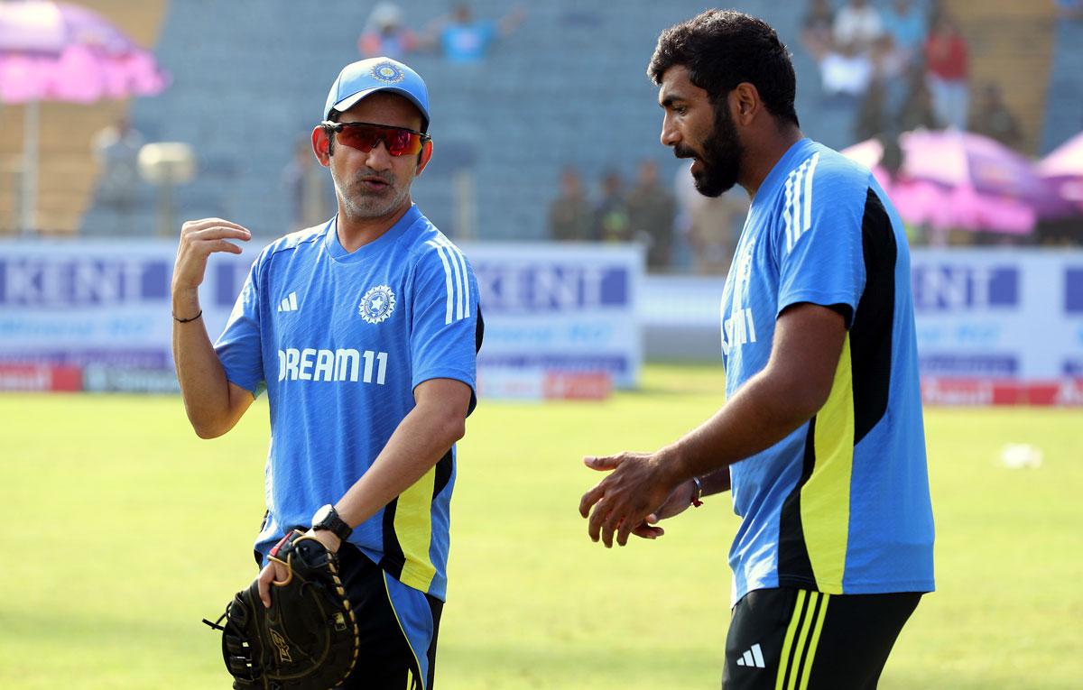 Jasprit Bumrah with Gautam Gambhir