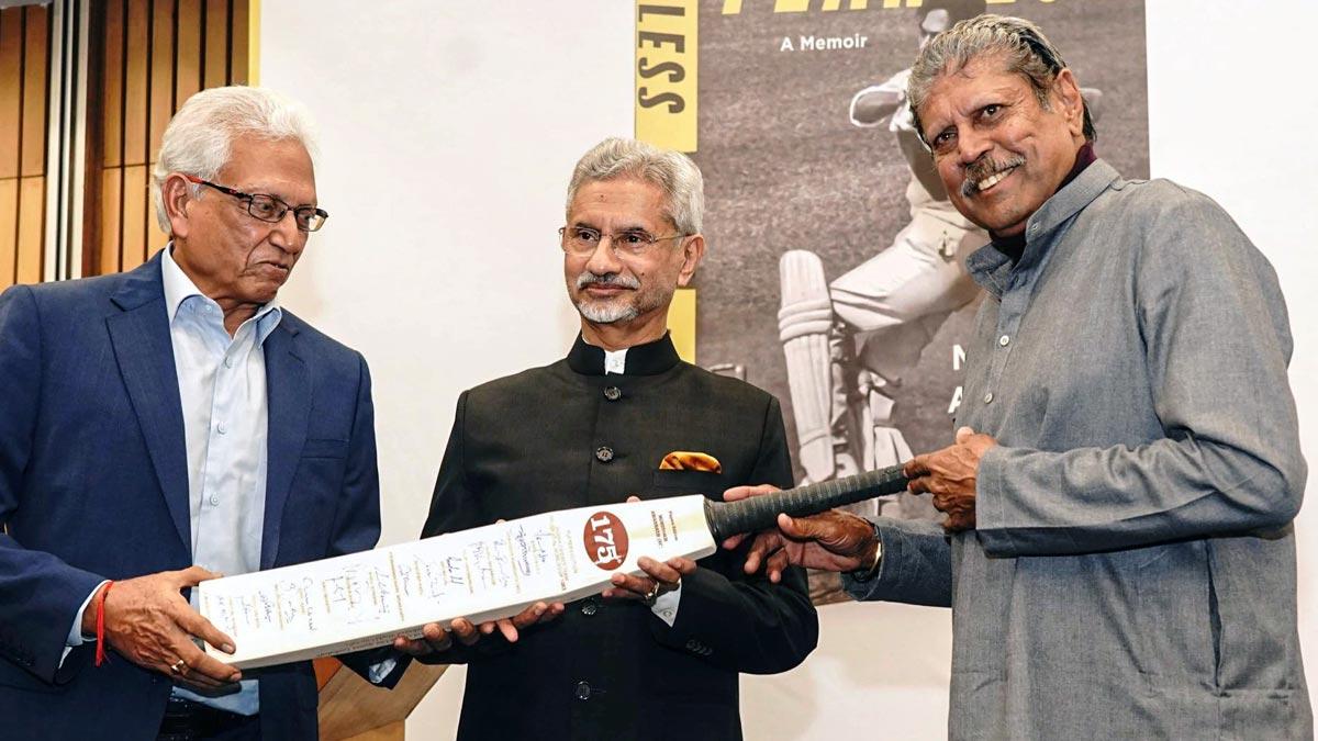 External Affairs Minister S Jaishankar and cricket legend Kapil Dev launch Mohinder Amarnath's book