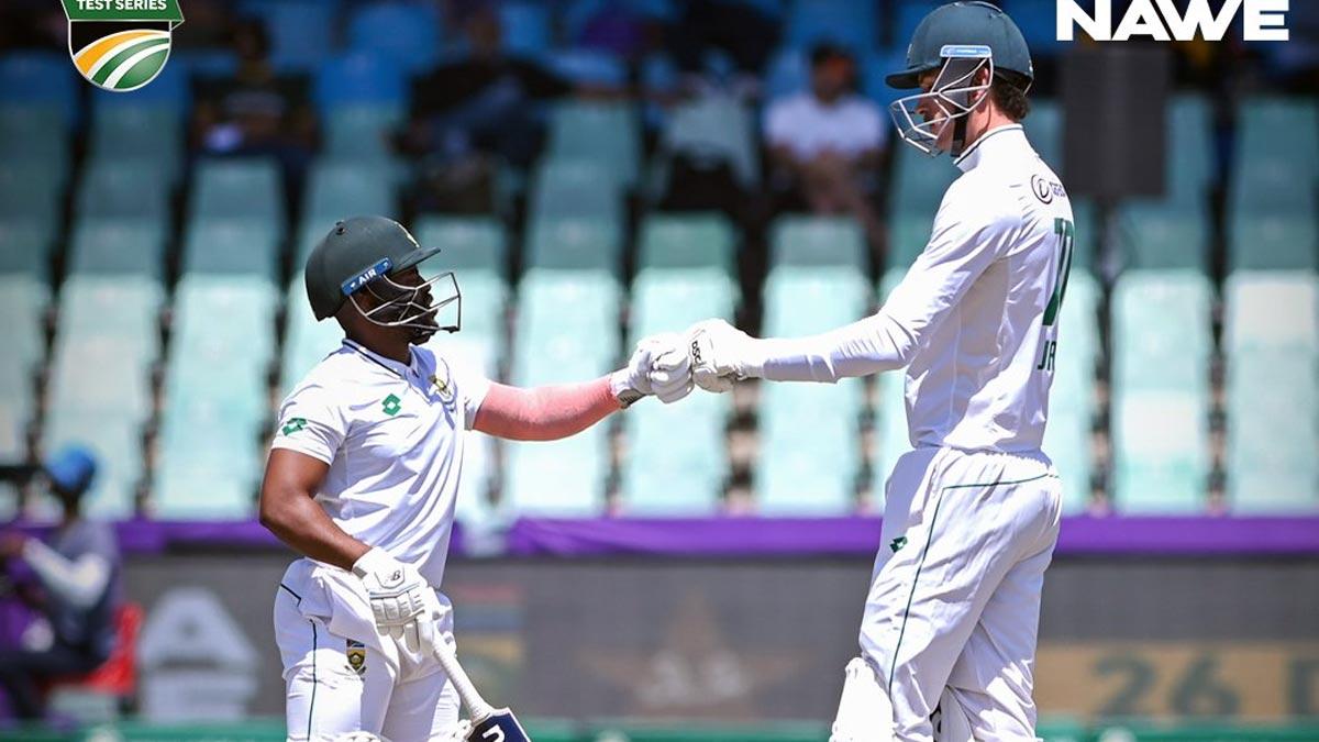 Temba Bavuma with Marco Jansen