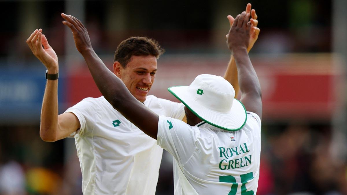 Marco Jansen with Kagiso Rabada