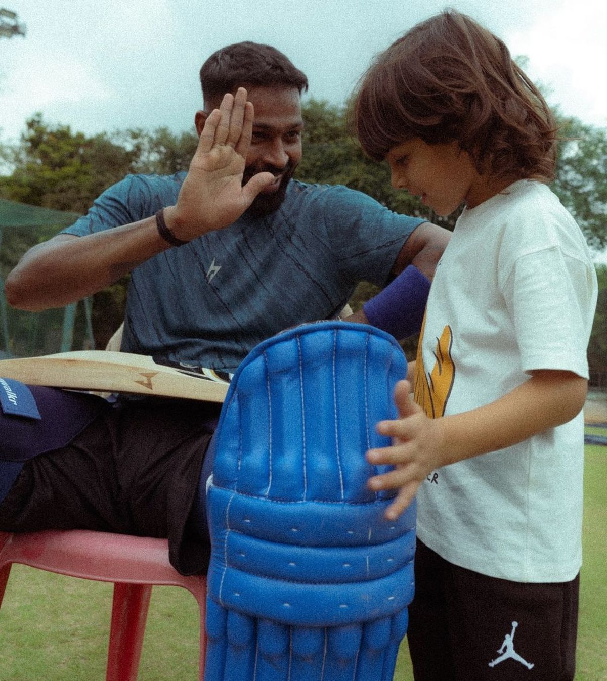 Hardik Pandya with son Agastya