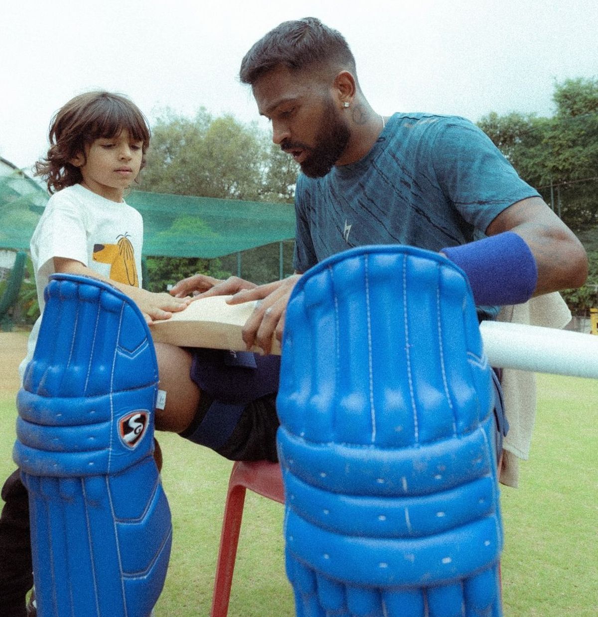 Hardik Pandya with son Agastya