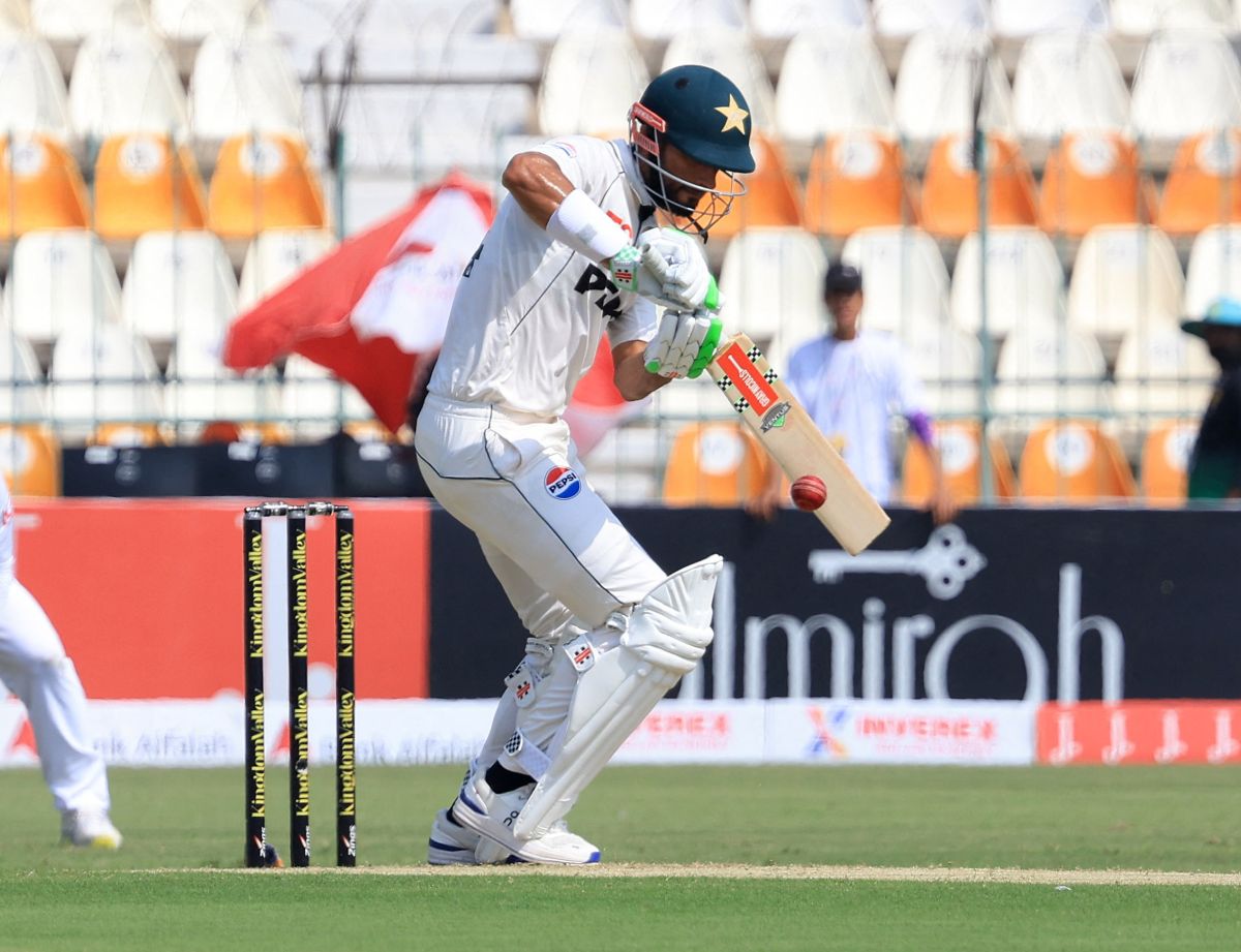 Pakistan captain Shan Masood bats on Day 1