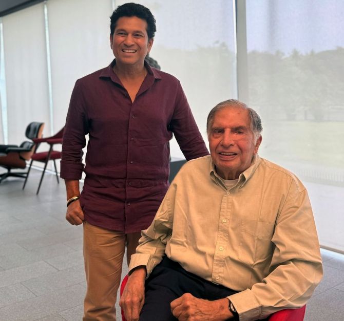 Sachin Tendulkar with Ratan Tata