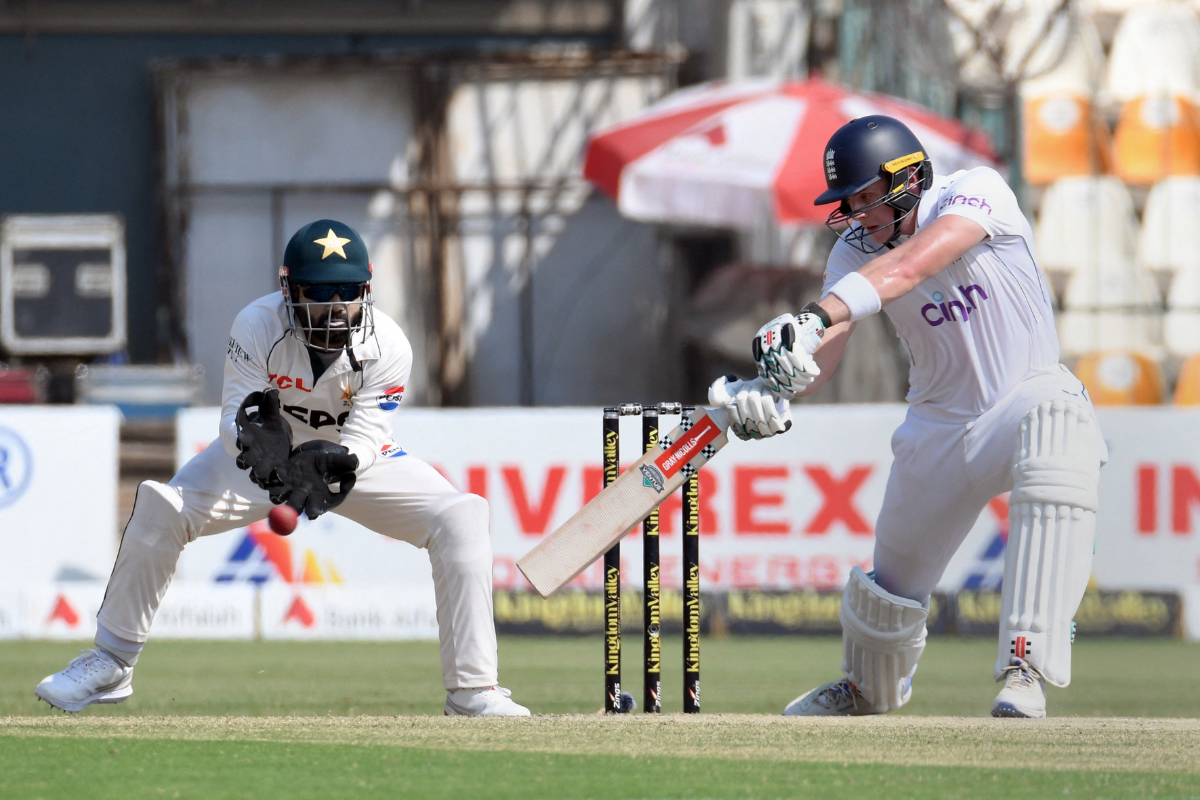 England's Jamie Smith in action