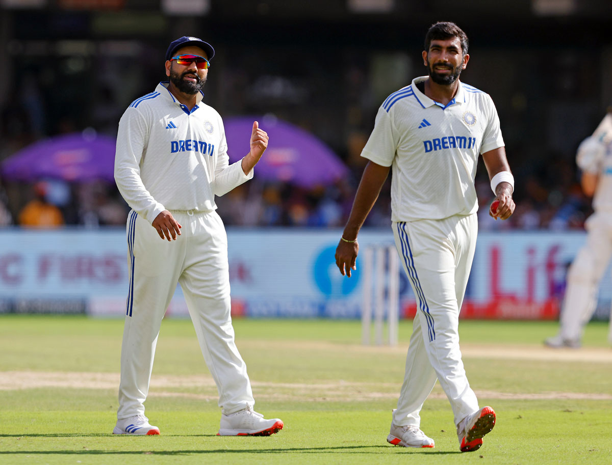 Rohit Sharma with Jasprit Bumrah