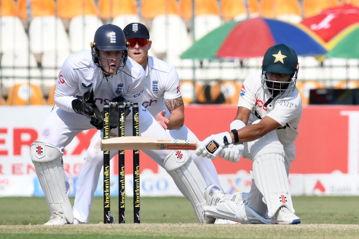 Saud Shakeel played a fine knock to keep Pakistan in prime position 