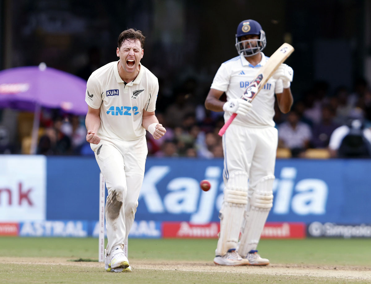 PIX: India collapse on Day 4; NZ need 107 to win