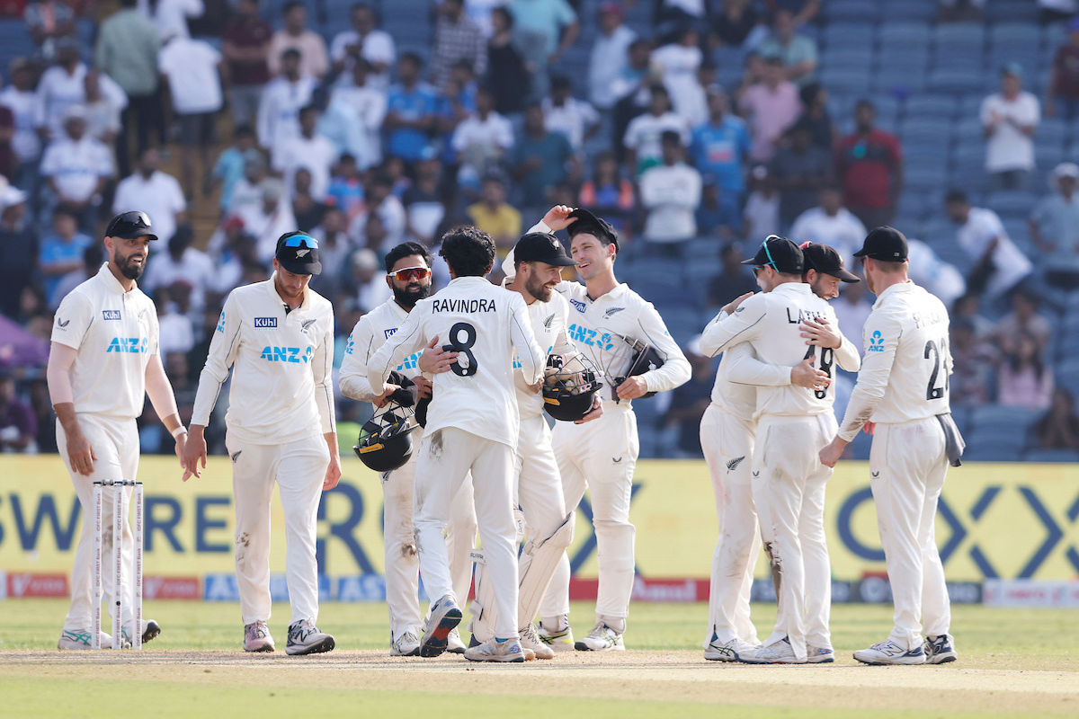 PIX: India's home fortress crumbles, NZ win series