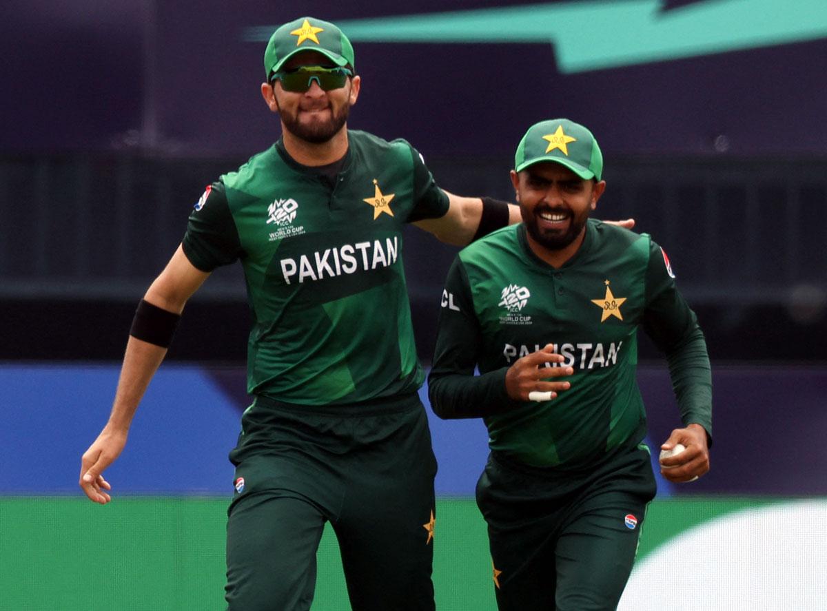 Babar Azam with Shaheen Shah Afridi