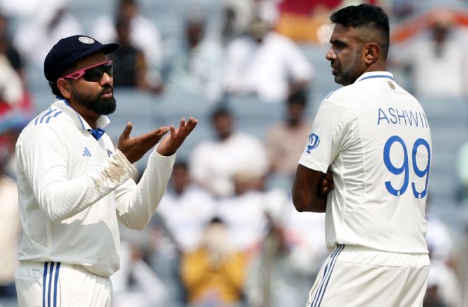 Rohit Sharma with Ravichandran Ashwin