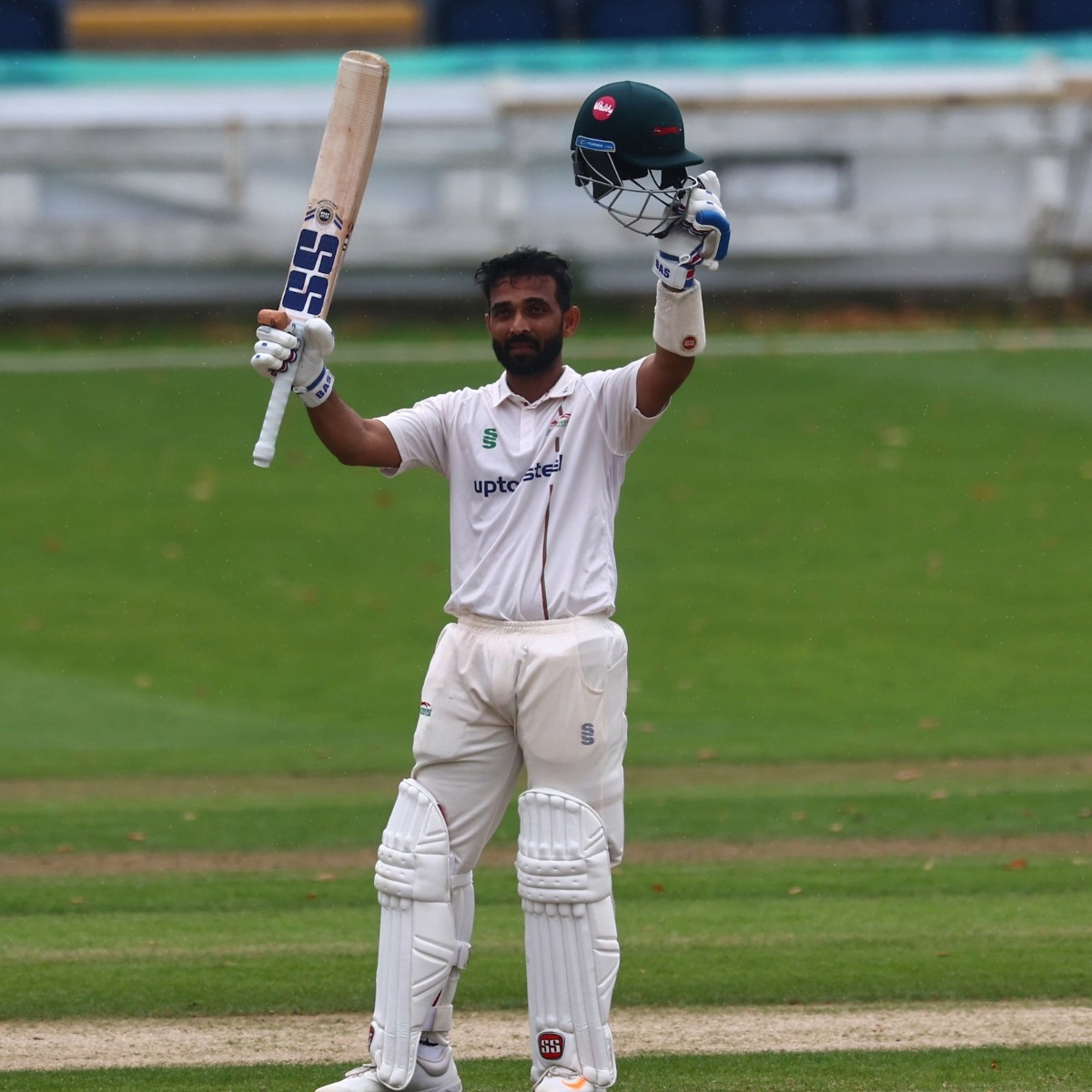 Ajinkya Rahane scored his maiden County century for Leicestershire on Sunday