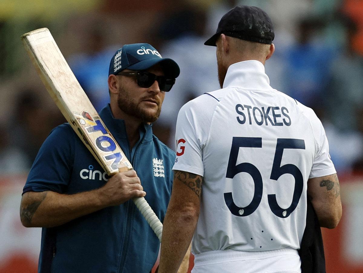 Ben Stokes with coach Brendon McCullum