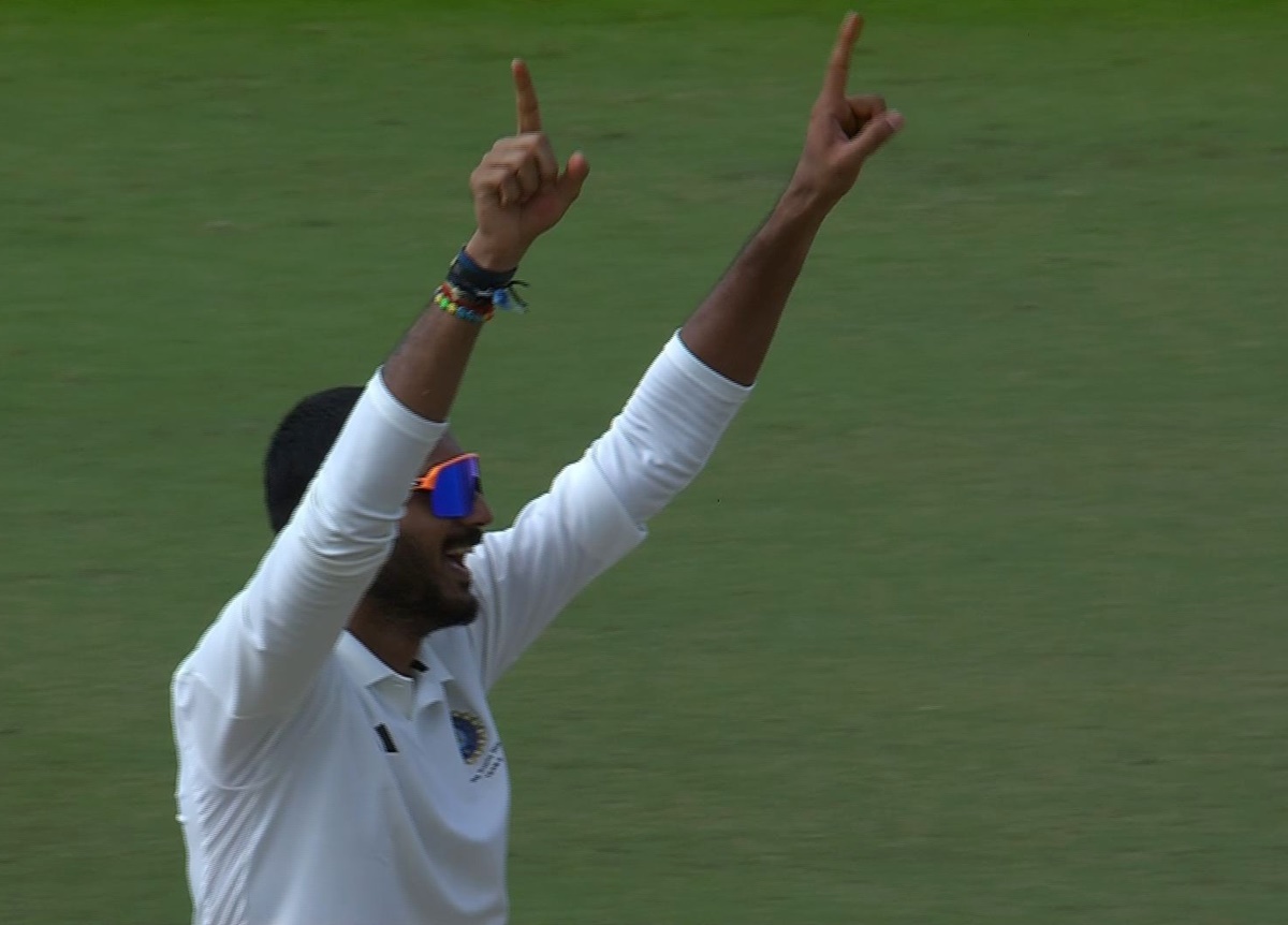 Axar Patel during Duleep Trophy