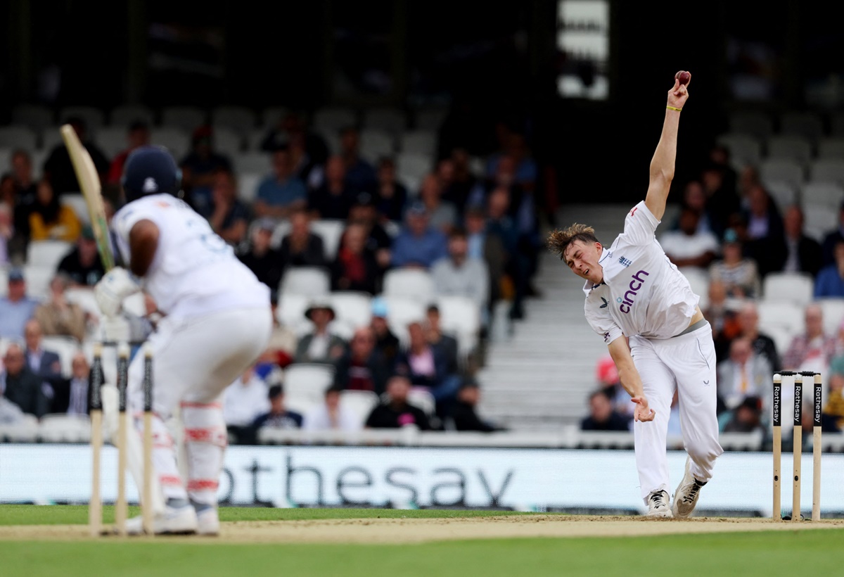 Josh Hull of England against Sri Lanka