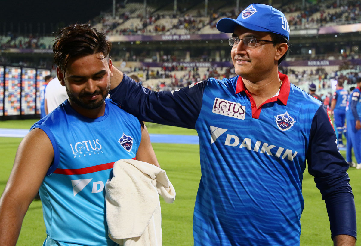 Rishabh Pant with Sourav Ganguly