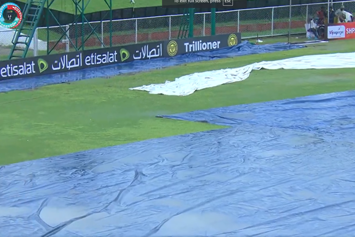 Not a single ball has been bowled across four days of the Test due to wet weather