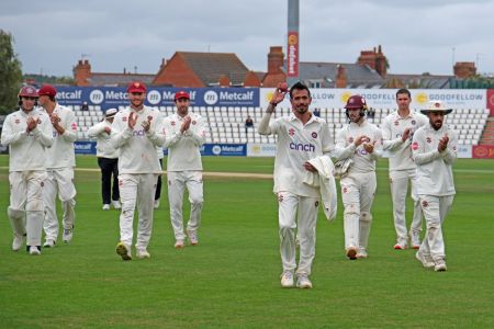 Northamptonshire's Yuzvendra Chahal took 9 for 99 in the match against Derbyshire on Wednesday