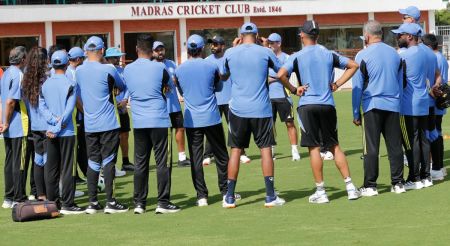 Indian team's training session in Chennai