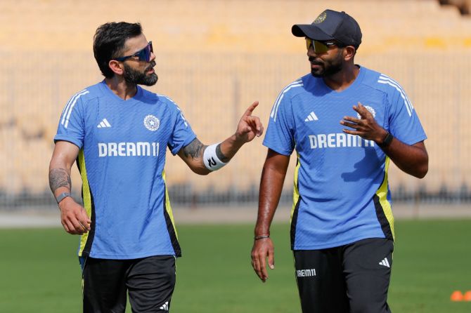 Virat Kohli and Jasprit Bumrah 