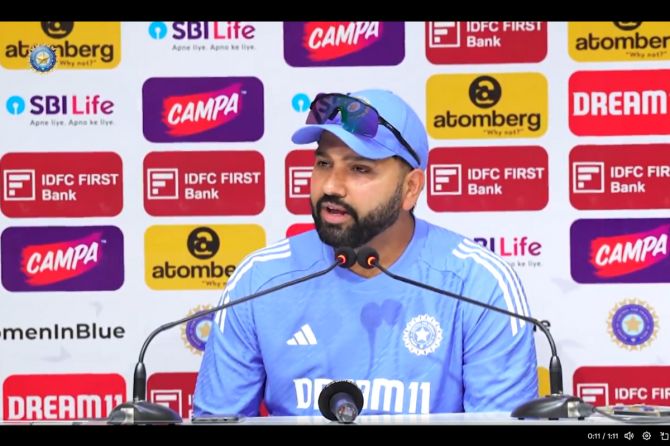 Rohit Sharma at a press conference