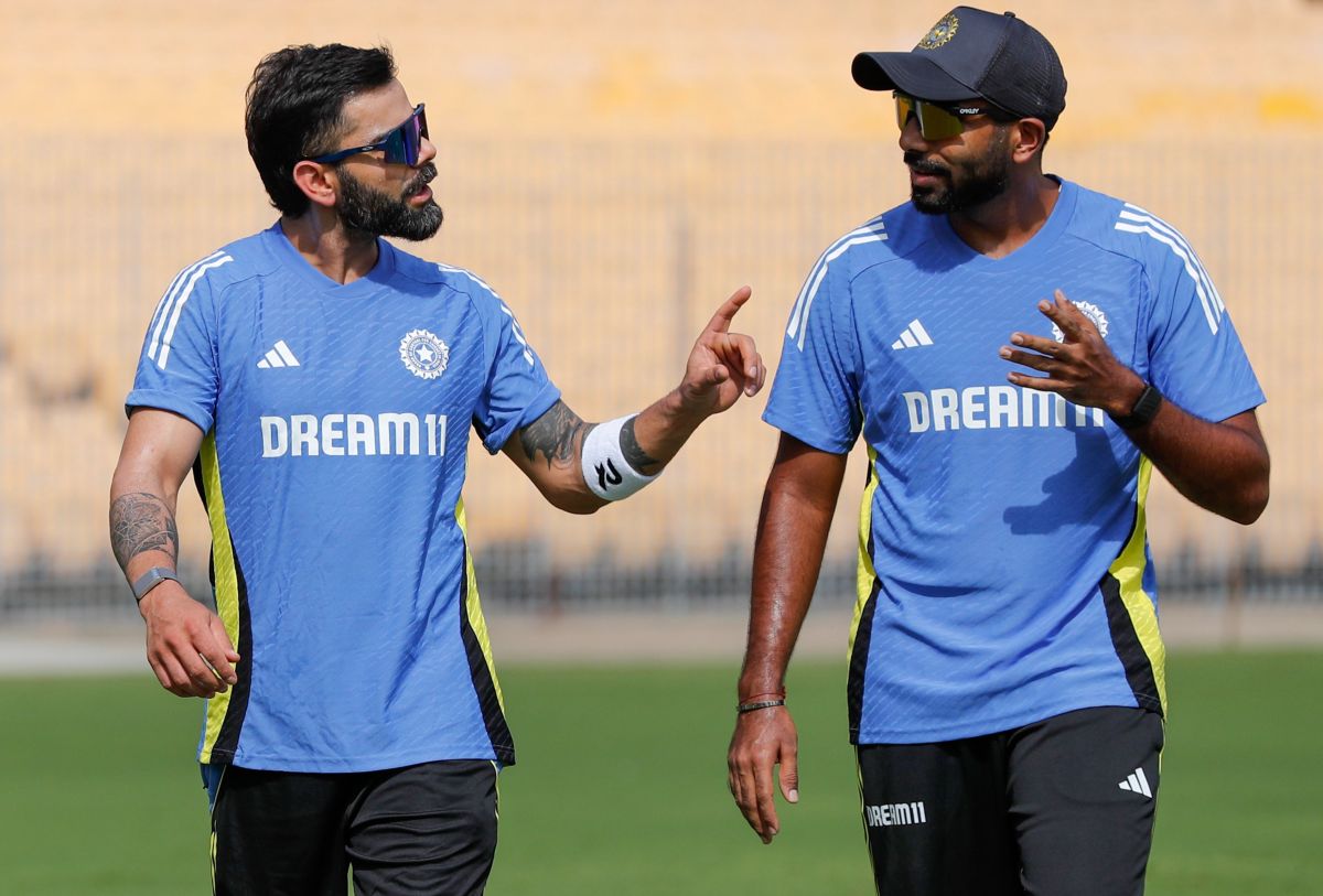 Virat Kohli with Jasprit Bumrah