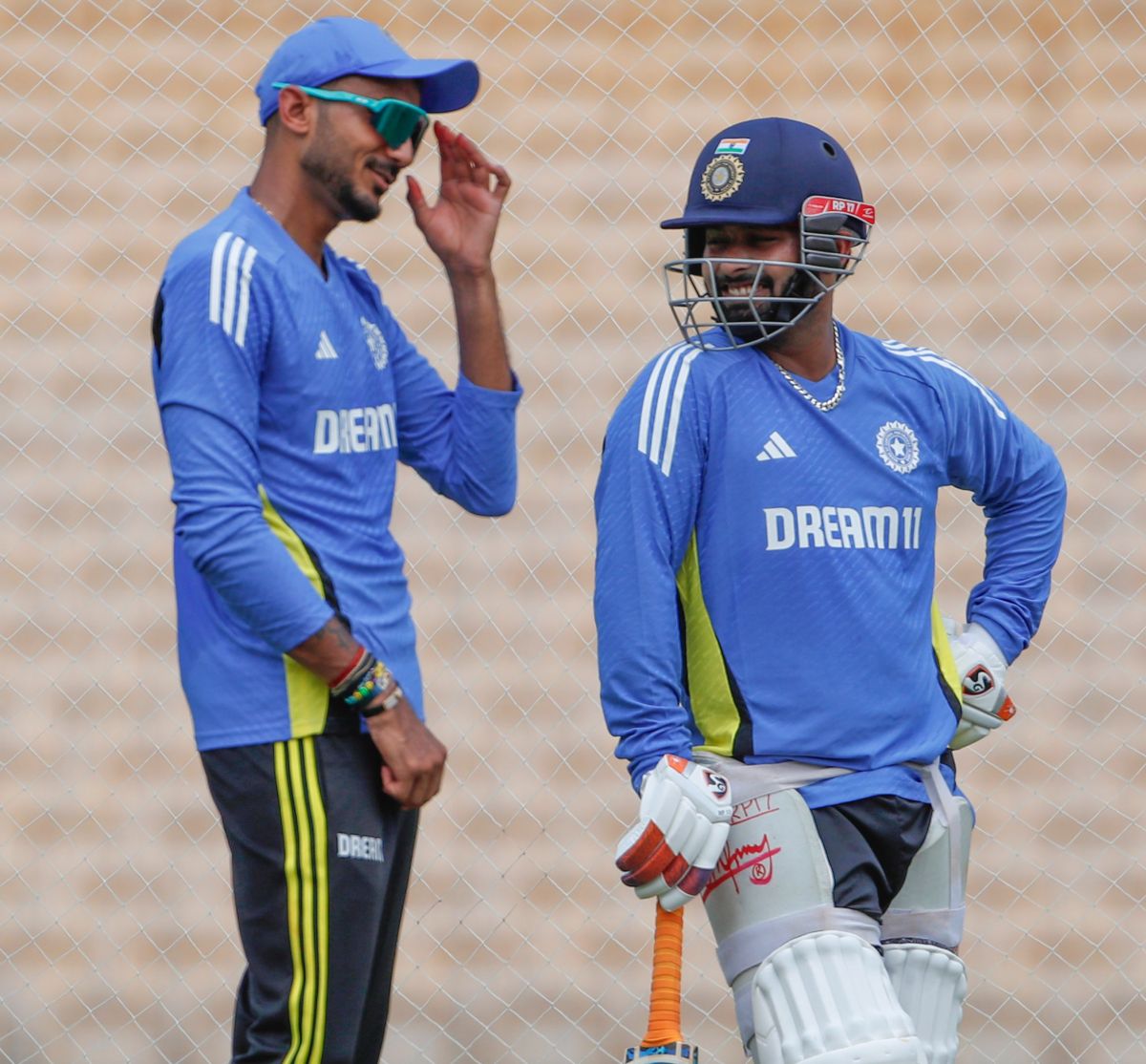 Rishabh Pant with Axar Patel