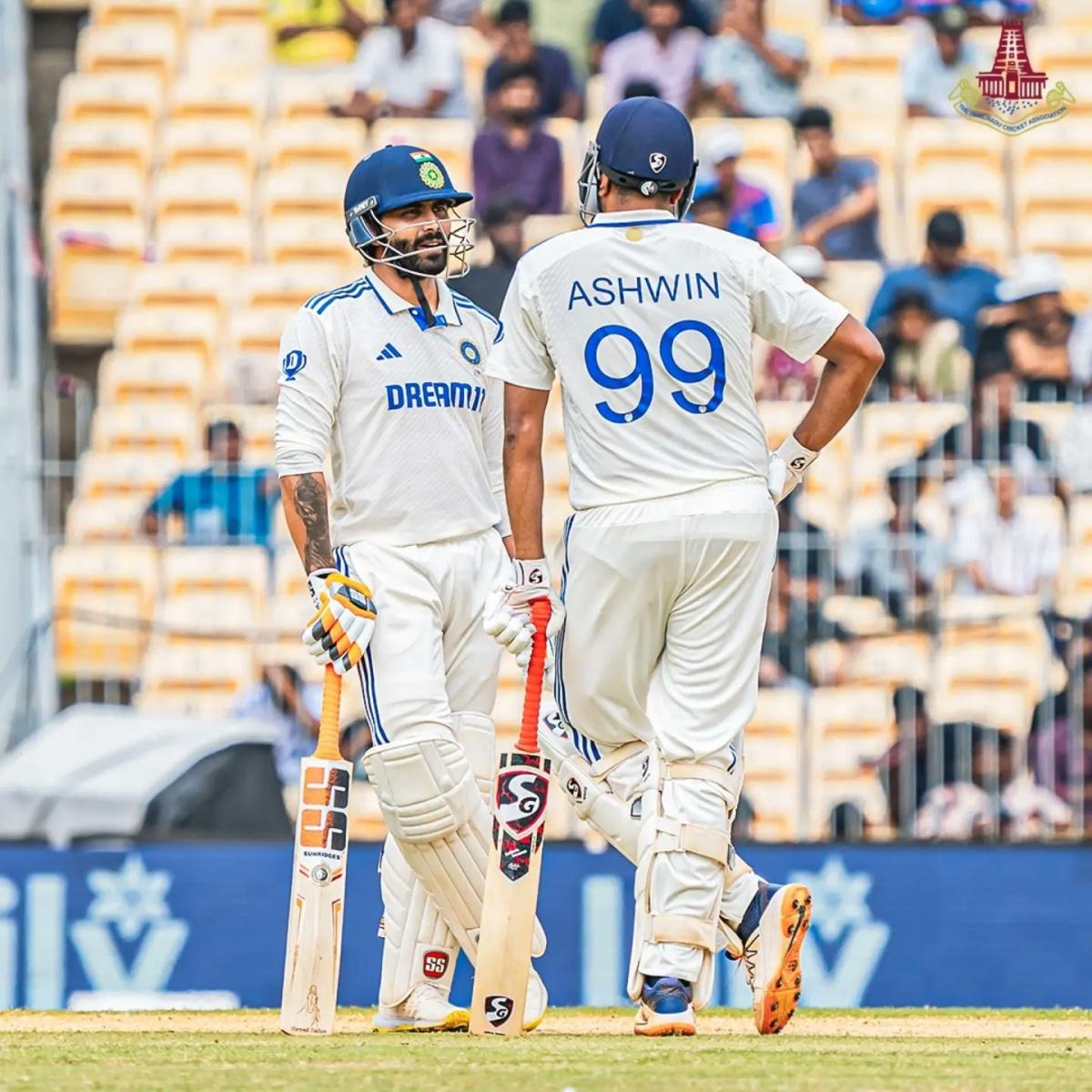 Ravichandran Ashwin with Ravindra Jadeja