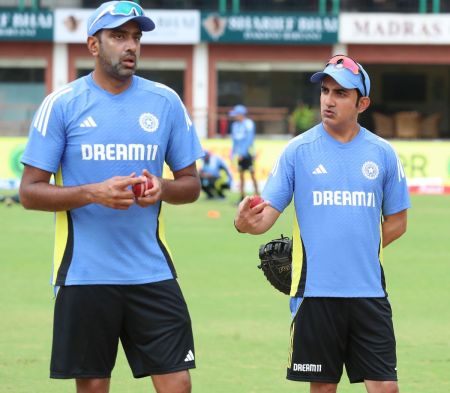 Gautam Gambhir with Ravichandran Ashwin