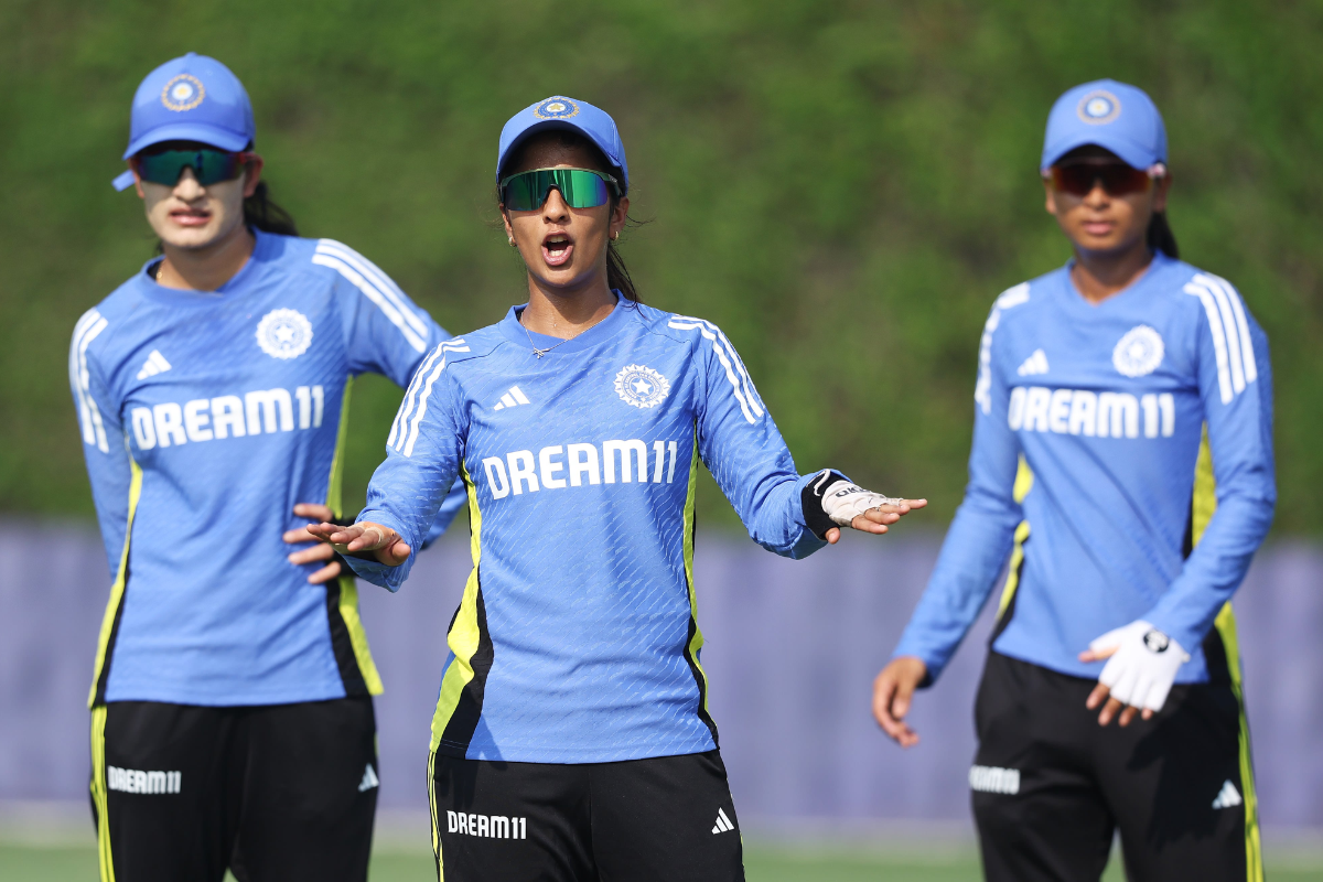 The Indian women's team hard at training ahead of the T20 World Cup