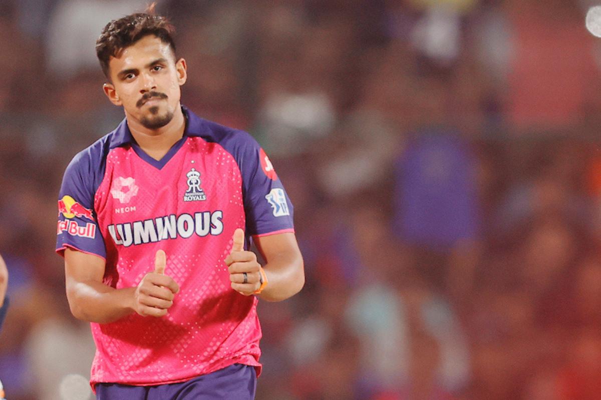 Maheesh Theekshana celebrates the wicket of Axar Patel