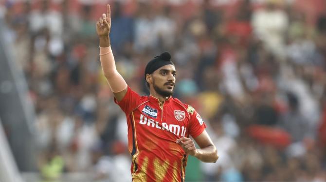 Arshdeep Singh celebrates Arshdeep Singh celebrates