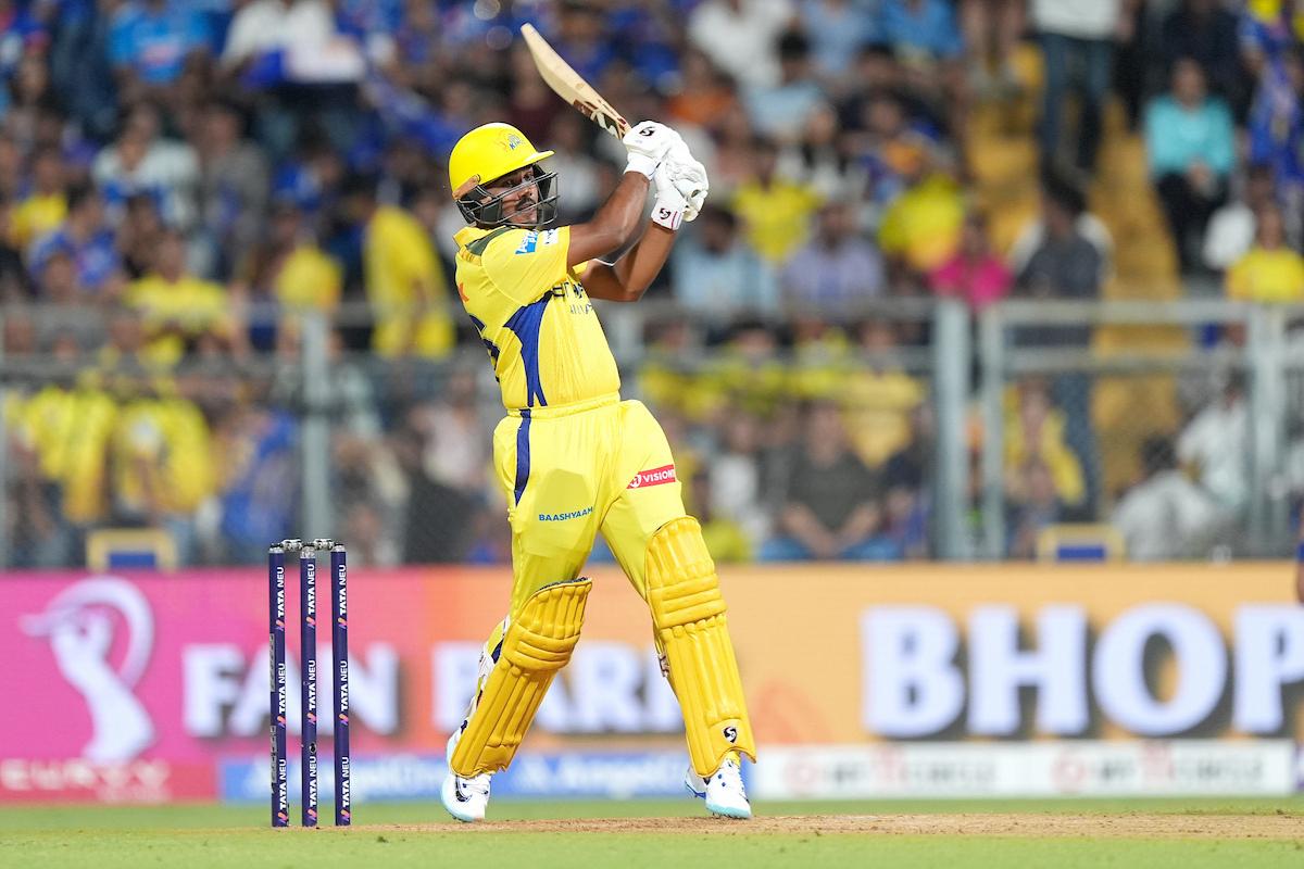 CSK debutant Ayush Mhatre hit four boundaries and two sixes in his 15-ball 32