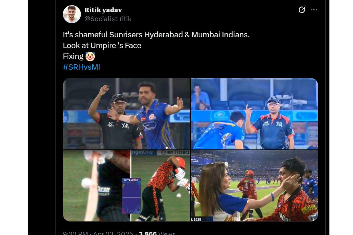 Kishan fixing tweet