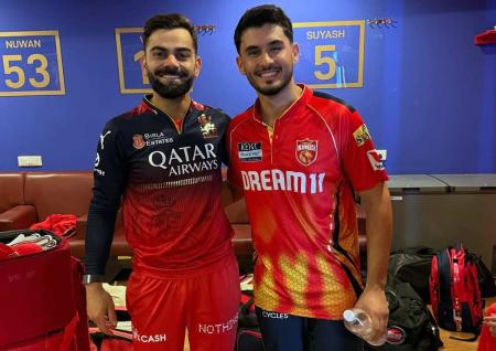 Nehal Wadhera with Virat Kohli Nehal Wadhera with Virat Kohli