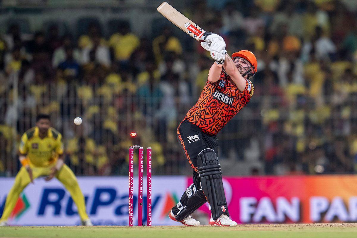 Travis Head is bowled by Anshul Kamboj