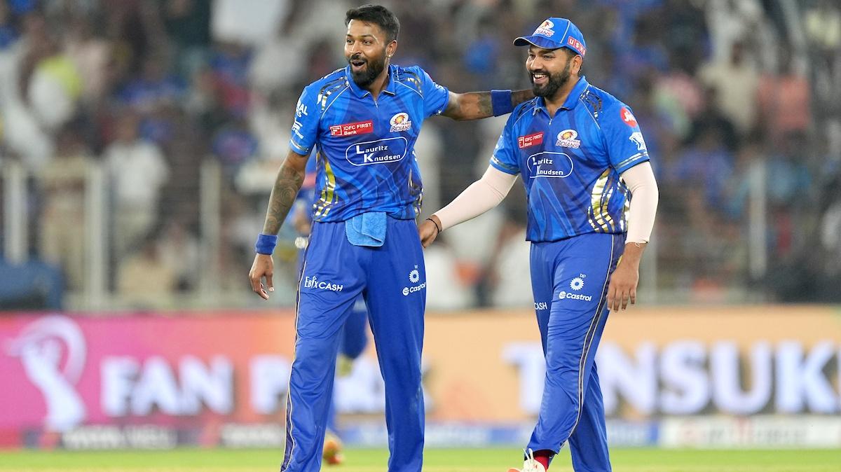 Hardik Pandya with Rohit Sharma Hardik Pandya with Rohit Sharma
