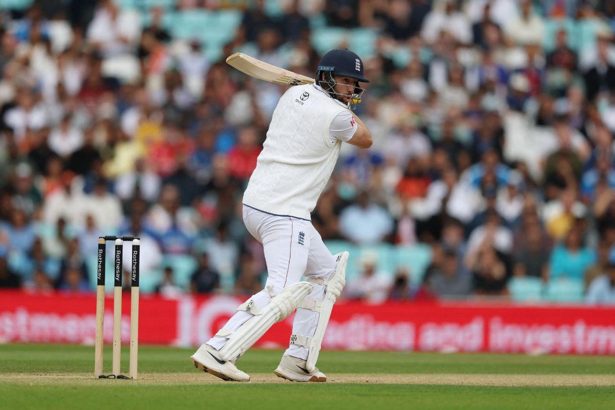 Jamie Overton cuts the ball to the boundary