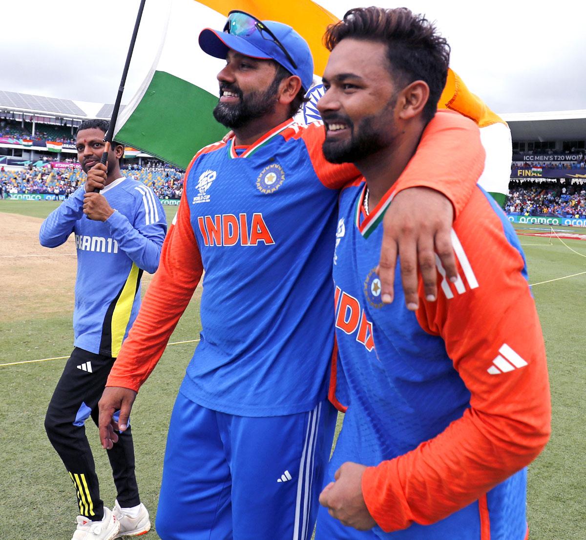 Rishabh Pant with Rohit Sharma Rishabh Pant with Rohit Sharma