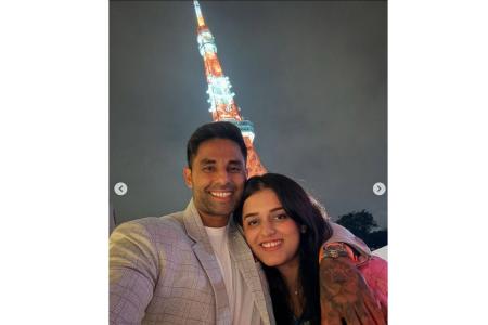 Suryakumar Yadav and his wife Devisha