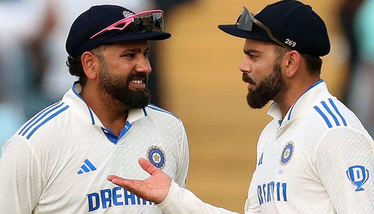 Rohit Sharma celebrates with Virat Kohli Rohit Sharma celebrates with Virat Kohli