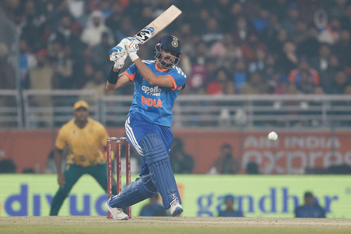 Axar Patel was promoted to No 3 but couldn't get the momentum going and scored a run-a-ball 21