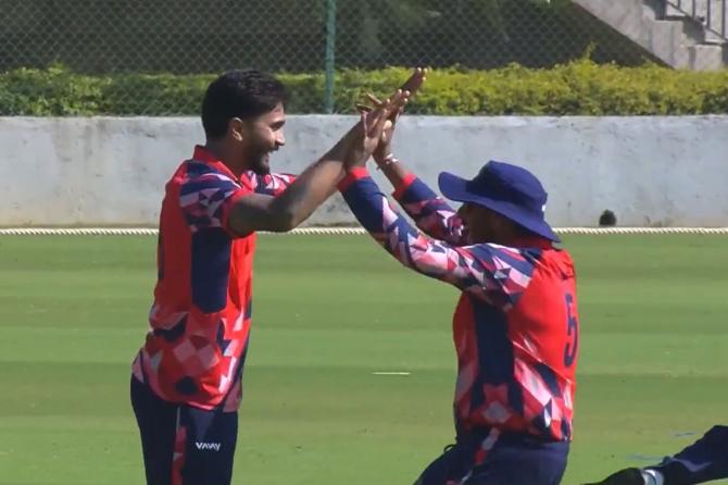 Andhra Pradesh's Nitish Kumar Reddy picked a hat-trick against Madhya Pradesh in the Syrd Mushtaq Ali Trophy match on Friday
